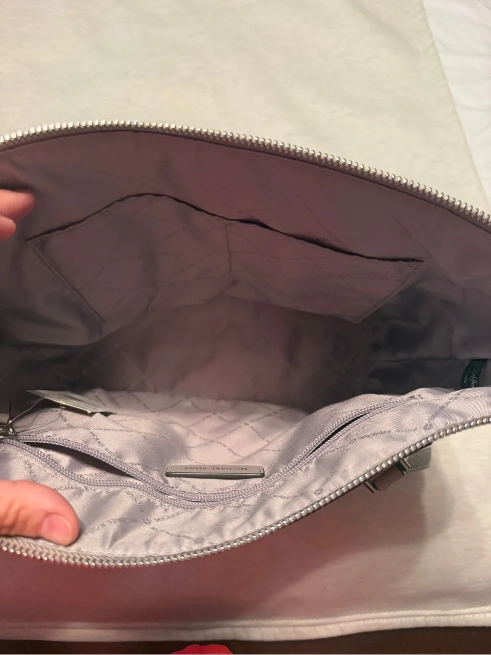Michael Kors Saffiano Tote in Taupe